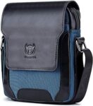Bolso Bandolera de Piel para Hombres - Bolso Mensajero Pequeño de Cuero - Bolsa Messenger Hombro - Bolso de Negocios - Bolsa Cruzada Cuerpo - Cartera Diario para Negocios - Deporte Casual