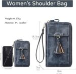 medidas y tamaños del bolso Wristlet tipo monedero para mujer