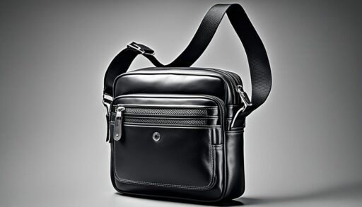 Bolso de hombro de cuero negro